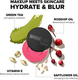 Nudestix Stax Set - Многофункциональный косметический продукт для макияжа глаз, губ и лица оттенок Pinkglow, 2 g