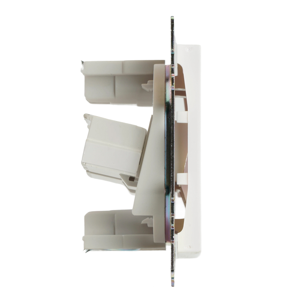 Розетка компьютерная 2-местная RJ-45 (механизм) STEKKER GLS00-7109-01 , серия Катрин, белый 50003