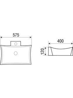 Раковина подвесная WeltWasser WW ELBACH 1012 575х400х120