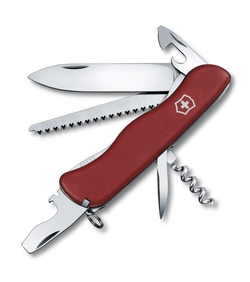 Нож перочинный VICTORINOX Forester, 111 мм, 12 функций, с фиксатором лезвия, красный