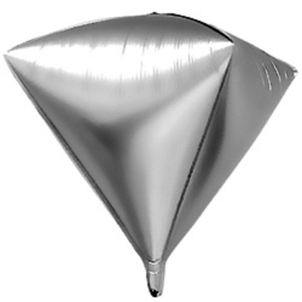 Шар (24"/61 см) Алмаз, Серебро 1 шт.