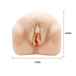 Телесный мастурбатор-вагина с оволосением и вибрацией (Цвет: телесный)