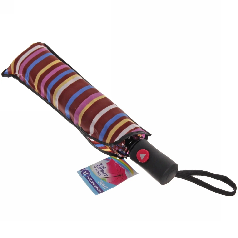 Зонт женский полуавтомат «Ultramarine- Артемида», микс 6 цветов, 8 спиц, d-100см, длина в слож. виде 28см, голубые цветы