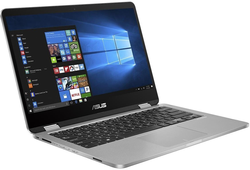 Ноутбуки Asus VivoBook Flip 14 TP401MA-EC296T Grey/ Pentium N5030/4G/128G eMMC/14; FHD IPS Touch/WiFi/BT/Win10 + стилус