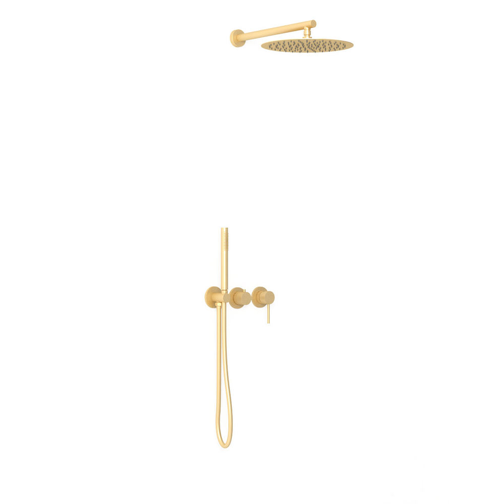 Душевой комплект Vincea Groove VSFW-4G01BG4 встраиваемый, 2 режима, 30см верх душ, брашированное золото