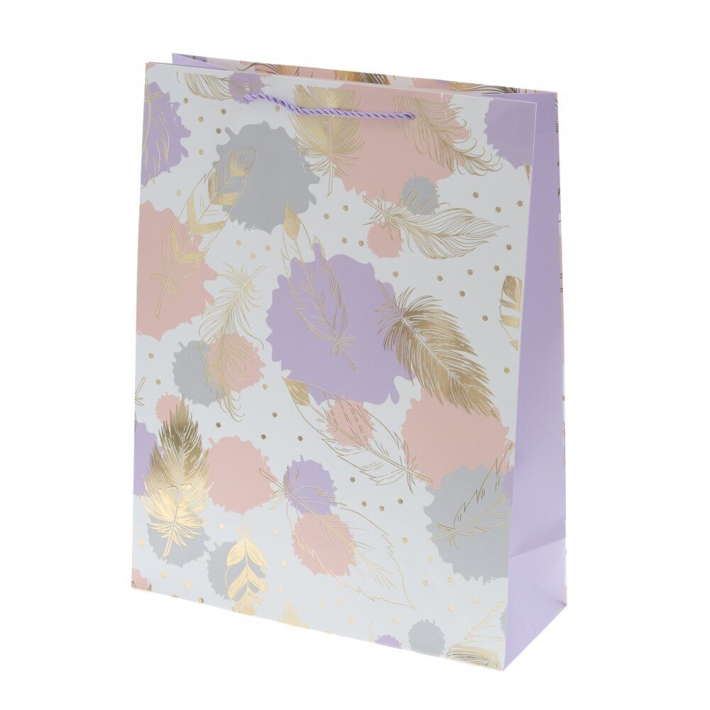 GAEM Пакет подарочный L (бумага 210г/м2, блок микс 12шт), L31 W12 H40 см, 4в.