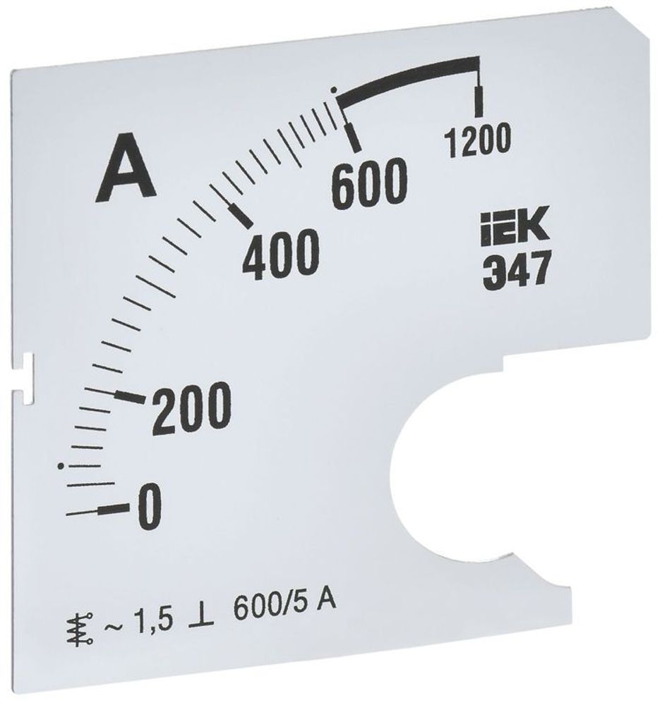 Шкала сменная для амперметра Э47 600/5А-1.5 72х72мм IEK IPA10D-SC-0600 Шкала сменная для амперметра Э47 600/5А-1.5 72х72мм IEK IPA10D-SC-0600