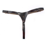 Черные кожаные трусики со штырьком