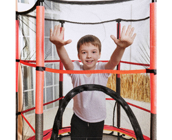 Батут детский DFC TRAMPOLINE-RED 55" с сеткой