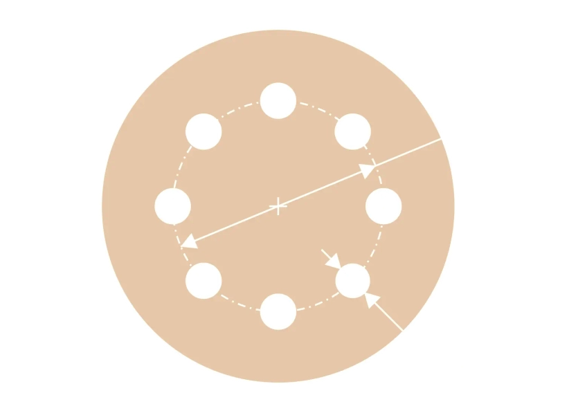 Диск клетированный 125 P80 (8 отверстий)