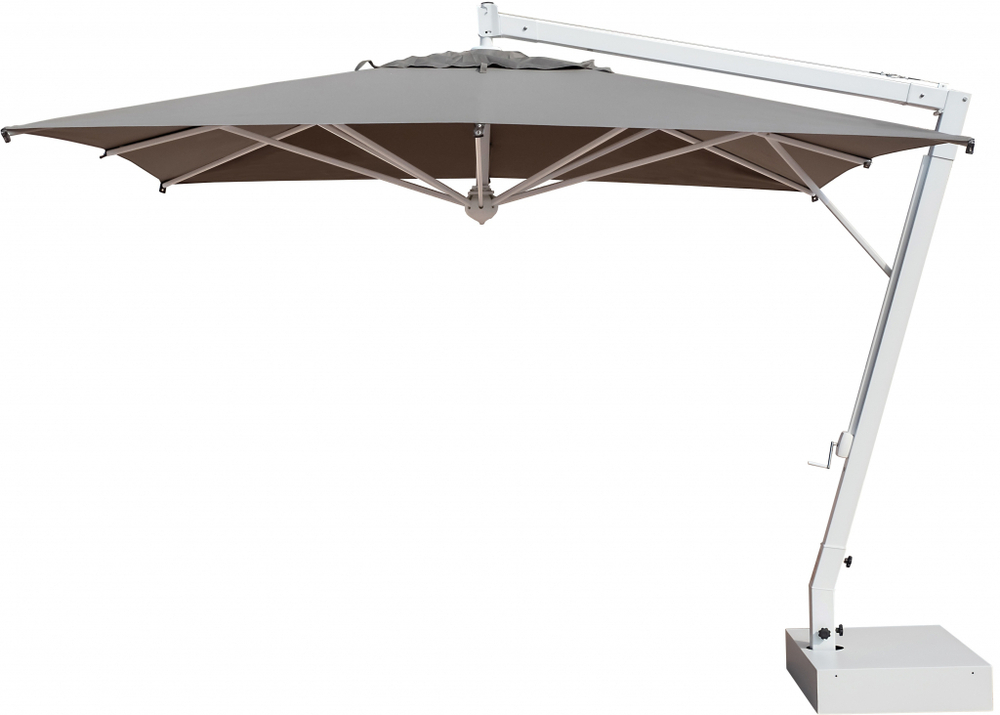 Зонт профессиональный 3.5х3.5 м Scolaro Pompei Braccio, белый, серо-коричневый