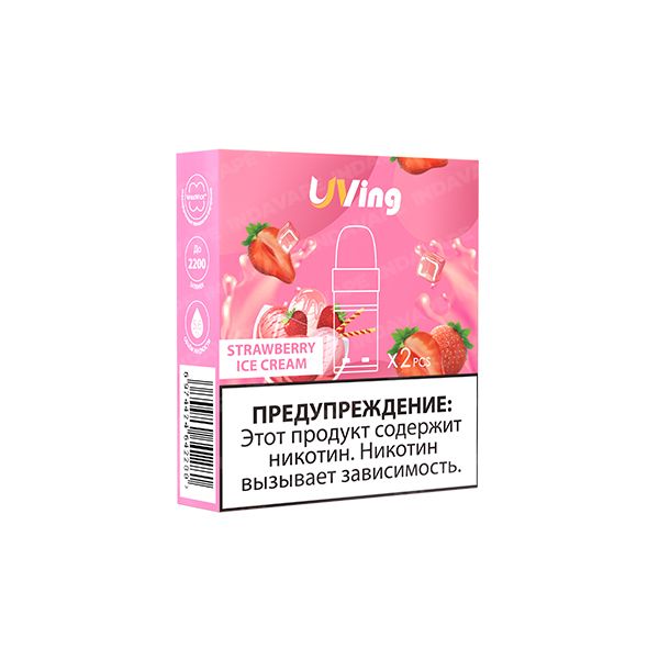 Купить Картридж Uving K1 5.6 мл - Strawberry Ice Cream