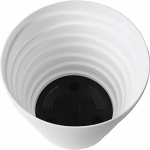 Кашпо для цветов пластиковое 1,4л d-14,5см «Бархан» Белый