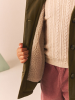 Куртка с флисовой подкладкой и капюшоном для девочки Next Q81-871, Хаки