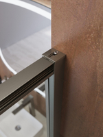 Душевой уголок Cezares LUX-AH-FS-11-130/100-C-GM, 130х100х195, профиль оружейная сталь, стекло прозрачное