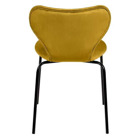 Комплект из 2-х стульев Seven Style горчичный велюр с чёрными ножками