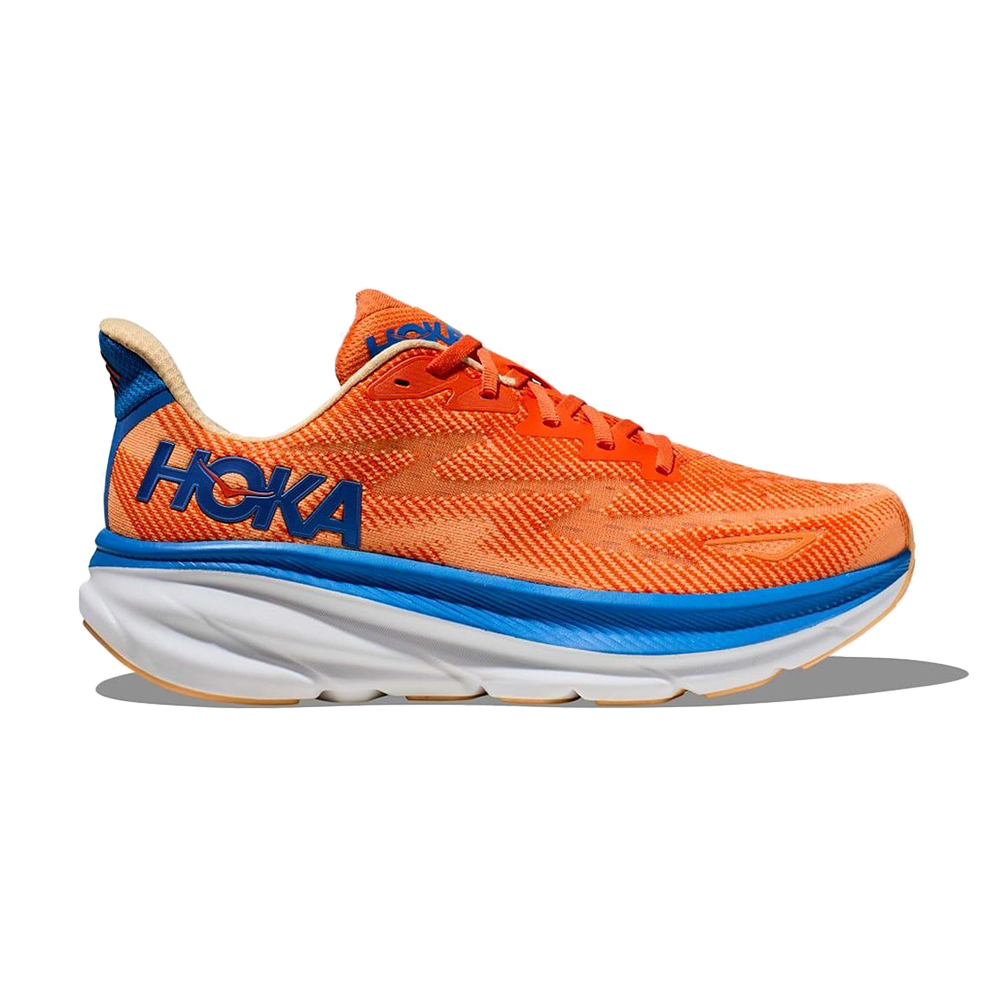 Кроссовки мужские HOKA M CLIFTON 9 WIDE VIBRANT ORANGE / IMPALA