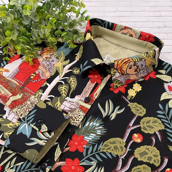 ПРЕДЗАКАЗ, ФРИДА В САДУ на черном 97 % хлопок, 3% спандекс. 7