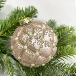 Набор стеклянных шаров Зефирное царство 80 мм., 6 шт., светло-розовый, Christmas DeLuxe (87211)