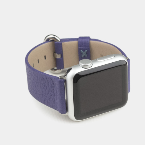 Ремешок для Apple Watch 44/45/46 mm из кожи теленка, цвета сирени