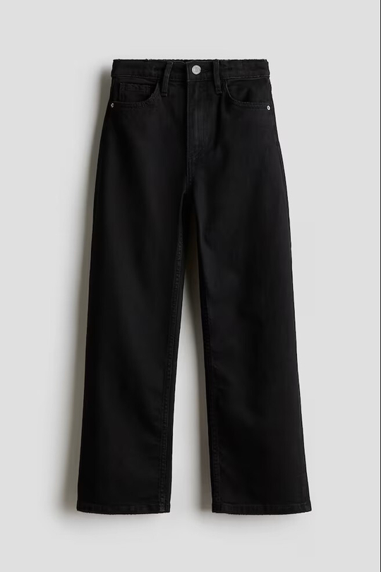 H&M Джинсы Wide Leg, черный