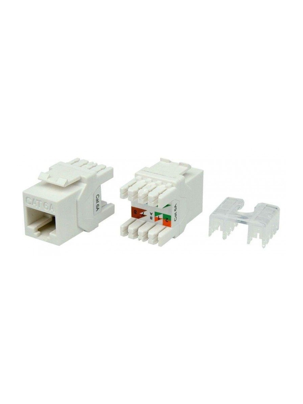 Вставка Keystone Jack RJ45 (8P8C) кат.6A (10G) 180град. KJ8-8P8C-C6A-180-WH бел. Hyperline 426187
