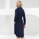 Платье Стильная гостья (дарк блю, с поясом) Charutti (Акция)