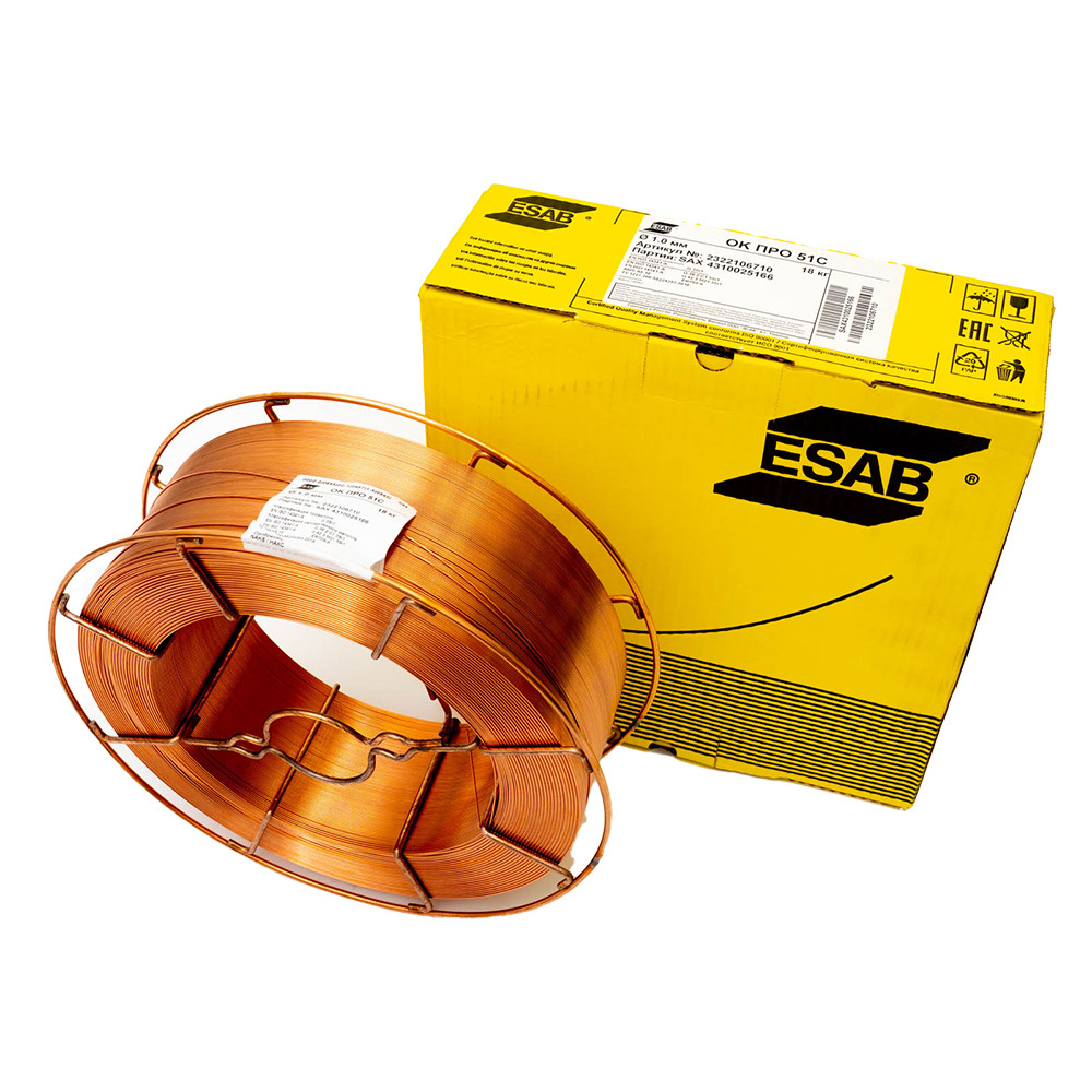 Сварочная проволока ОК ПРО 51С 1 мм 18 кг