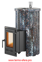 Печь для бани Эверест "Steam Master 18 ЧУГУН" Ламель Амфиболит, S-20