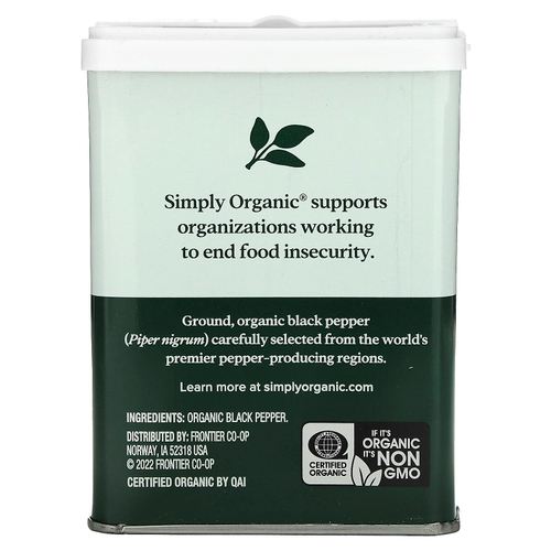 Simply Organic, черный перец, 113,4 г (4 унции)