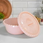 Миска 3л круглая с крышкой, чайная роза