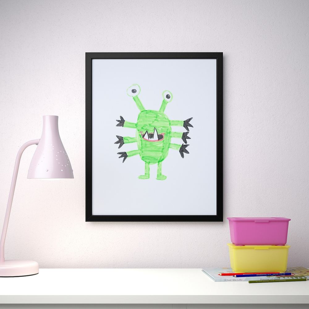 IKEA FISKBO  (ИКЕА ФИСКБО)  -  Рамка, черная, 40x50 см