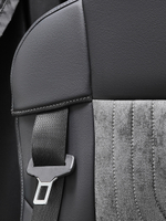 Чехлы Люкс КамАз 5490 K4 с 2014 года (экокожа, черный, серая вставка)