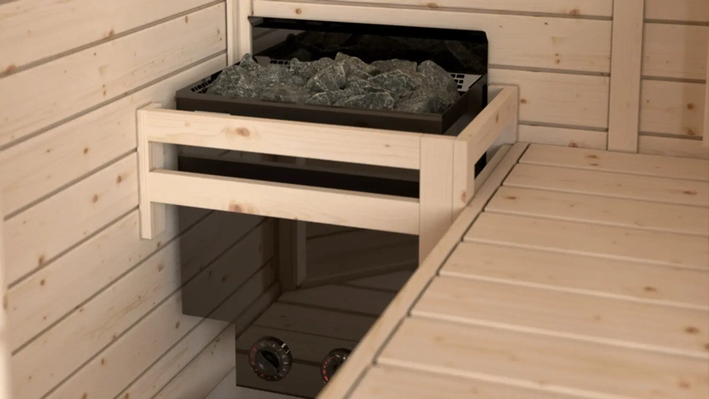 Электрическая печь SAWO NORDEX NRN-60NB-BL-Z-C (6 кВт, черная, внутри оцинковка, снаружи нержавейка, встроенный пульт)