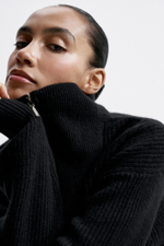 Свитер анорак FABIA, чёрный