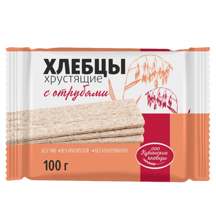 Хлебцы С отрубями Кубанские 100 гр