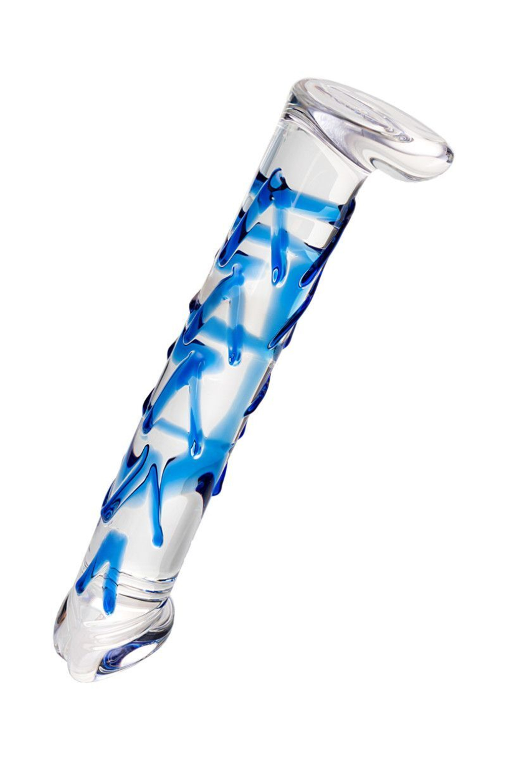 Соблазнительный стеклянный фаллос - 17 см. (Цвет: прозрачный)