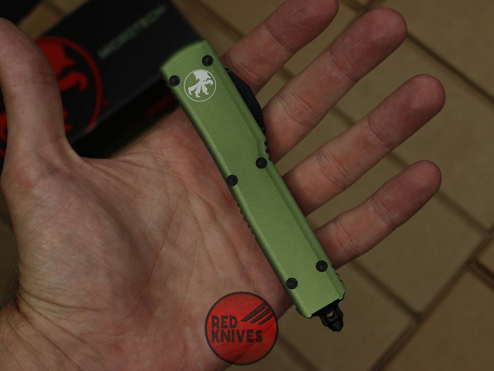 Нож Microtech Ultratech S/E - зеленая рукоять, стандартный сатин клинок RK-361