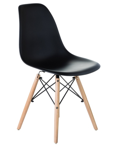 Стул обеденный LMZL-PP623, ножки светлый бук, цвет сиденья чёрный