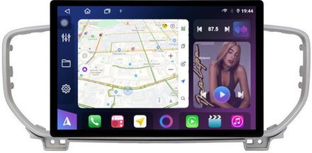 Магнитола для KIA Sportage 4 2018-2022 - FarCar BX877 монитор 13" 2K QLED на Android 13, TS10, 6+128, CarPlay, 4G SIM-слот