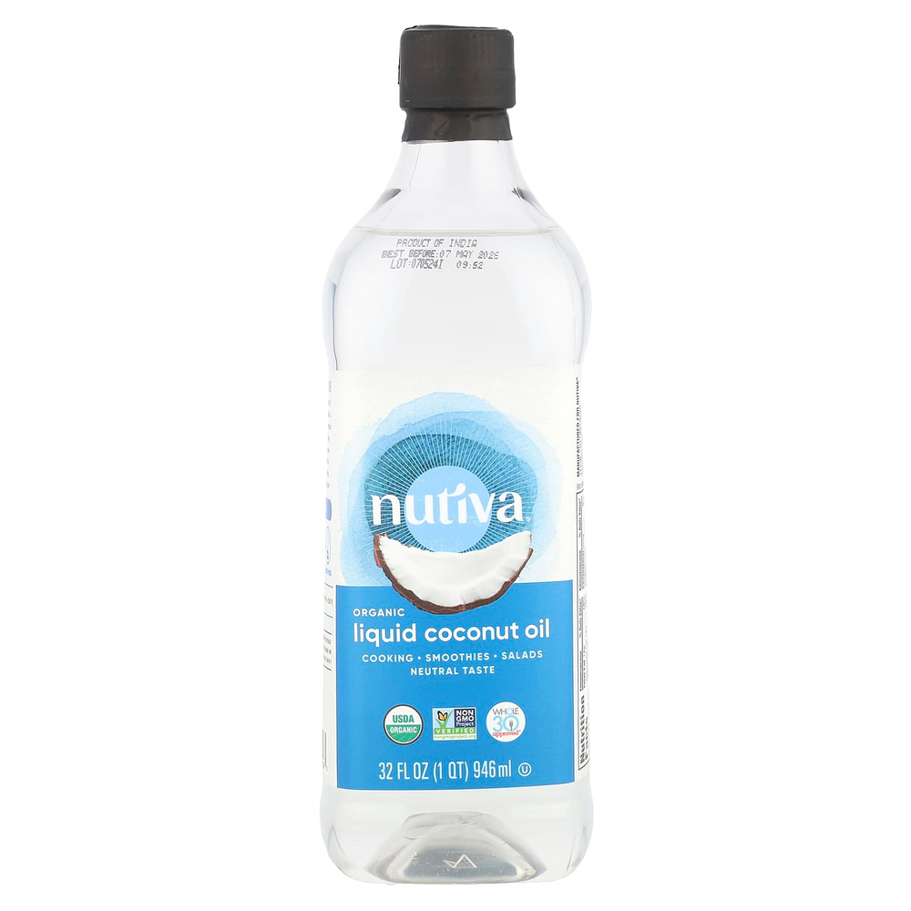 Nutiva, жидкое органическое кокосовое масло, 946 мл (32 жидк. унции)