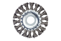 Щетка дисковая для УШМ (жгутированная стальная проволока 0,5 мм, 100 мм) MIRAX 35140-100