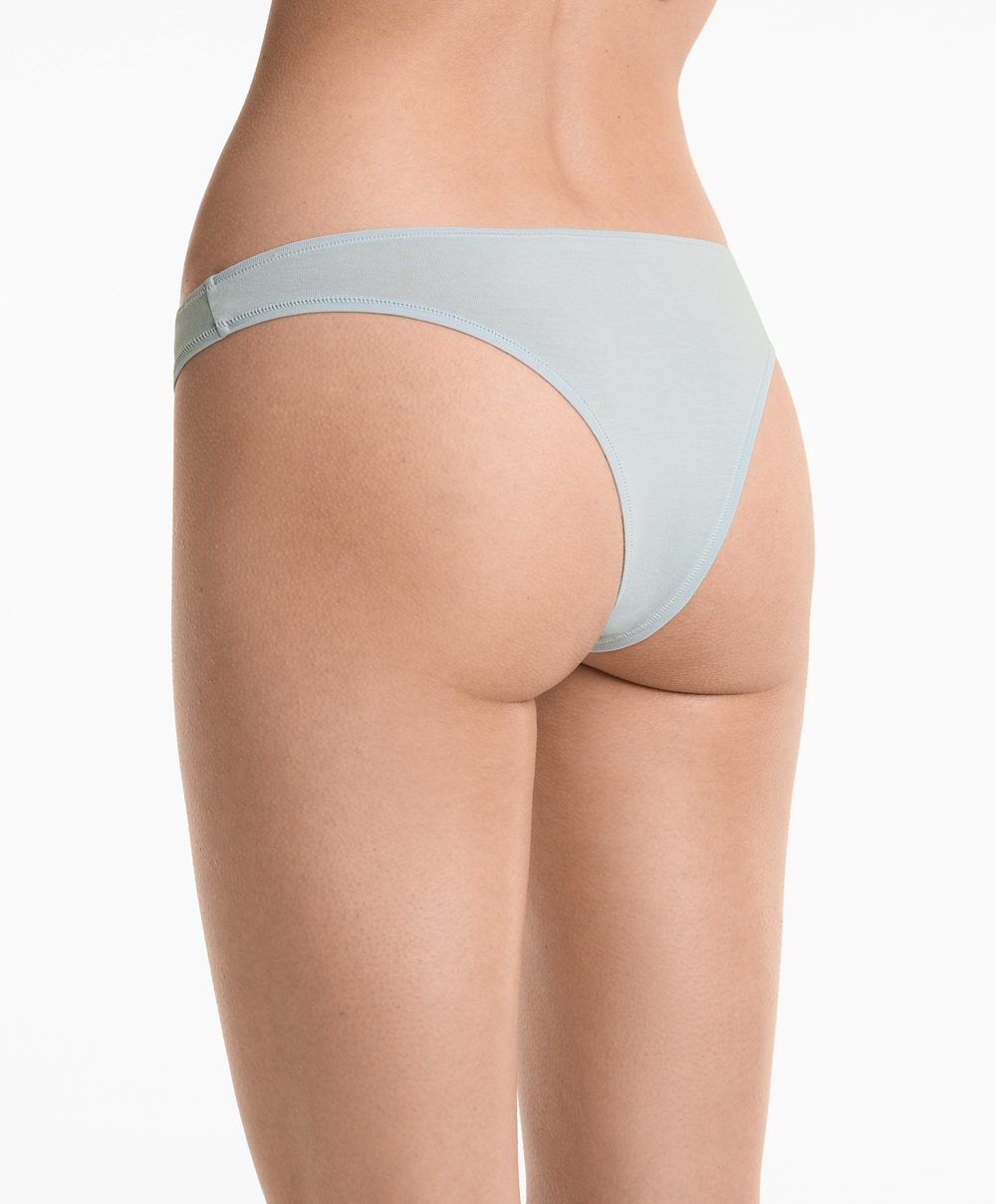 OYSHO Набор из 5 пар трусов-бразильяно из хлопковой смеси, синий