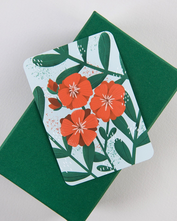 Мини-открытка "Веточки зеленые"