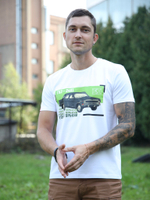 Футболка волга газ Город Горький белая