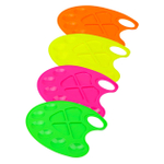 Палитра Проф-Пресс, 15х20 см, 10 ячеек, овальная, пластик, флуоресцентная, ассорти