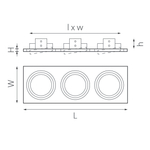 i836060606 Светильник INTERO 111 Triple QUADRO (217836+217906+217906+217906)