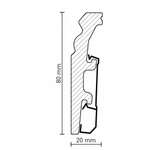 Плинтус Arbiton Vega P0830 Белый под покраску