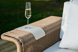 "Мальдивы" лаунж-зона из искусственного ротанга, цвет соломенный