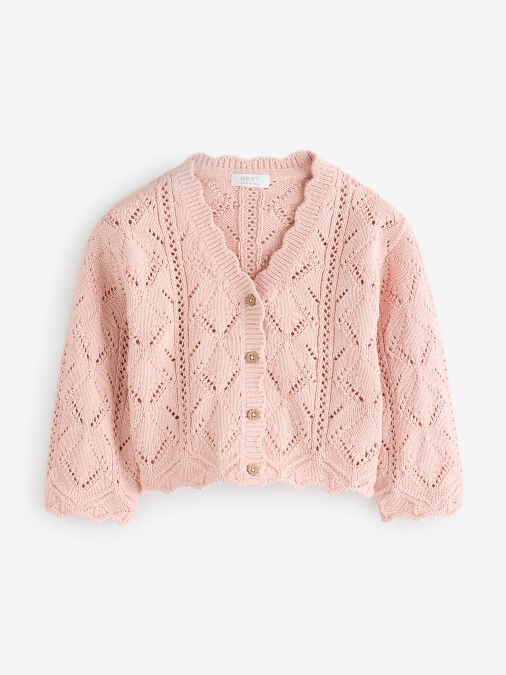 Кардиган вязаный для девочки Next E25-149, Розовый